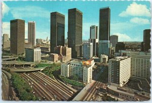 Postcard - Spectacular Bird's-Eye View Of The Downtown Area Of Los Angeles, CA