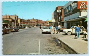 RIMOUSKI, Quebec Canada ~ ST. GERMAIN Street Scene c1960s Cars Postcard