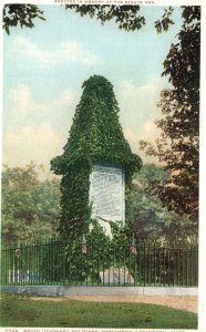 Vintage Postcard 1920's Revolutionary Soldier's Monument Lexington Massachusetts