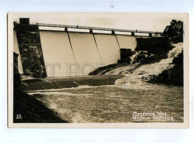 191902 WESTERN AUSTRALIA Mundaring Weir dam Vintage photo PC