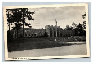 Vintage 1941 Photo Postcard Entrance to the Zoo Little Rock Arkansas