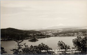 View from Malahat Lookout BC Vancouver Island Harry Borris RPPC Postcard G4