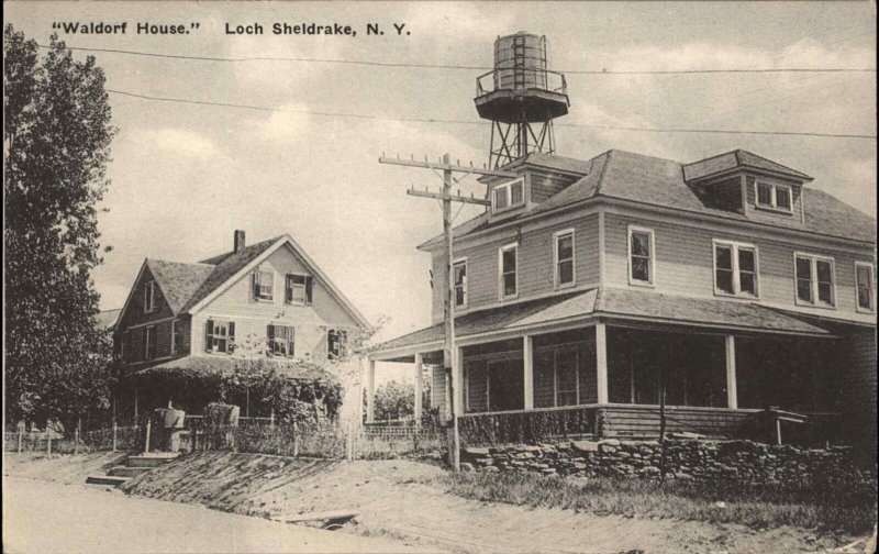 Loch Sheldrake New York NY Waldorf House Vintage Postcard