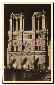 Postcard Old Paris while strolling Notre Dame Illuminee