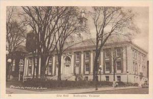 Vermont Burlington City Hall Albertype