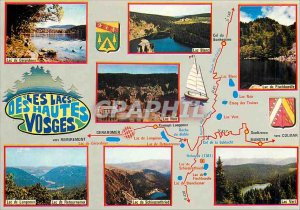 Modern Postcard Lakes of Lake Gerardmer Vosges white Green Lake Retournemer