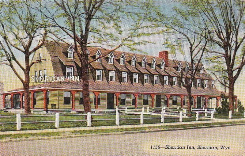 Postcard Sheridan Inn Sheridan WY