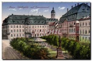 Postcard Old Mainx Schillerplatx mil Government