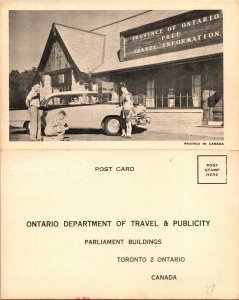 Advertising Postcard ON Toronto Ontario Department Travel & Publicity 1960s K68