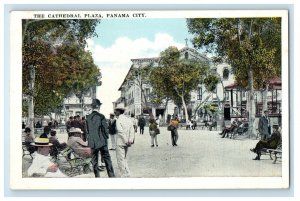 c1920s The Cathedral Plaza Panama City Panama Unposted Antique Postcard