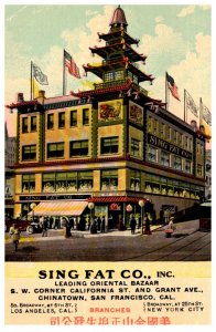 California San Francisco  Sing Fat Co. Oriental Bazar