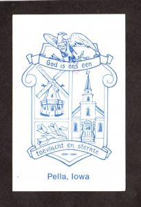 IA Tulip Time Crest Pella Iowa Postcard