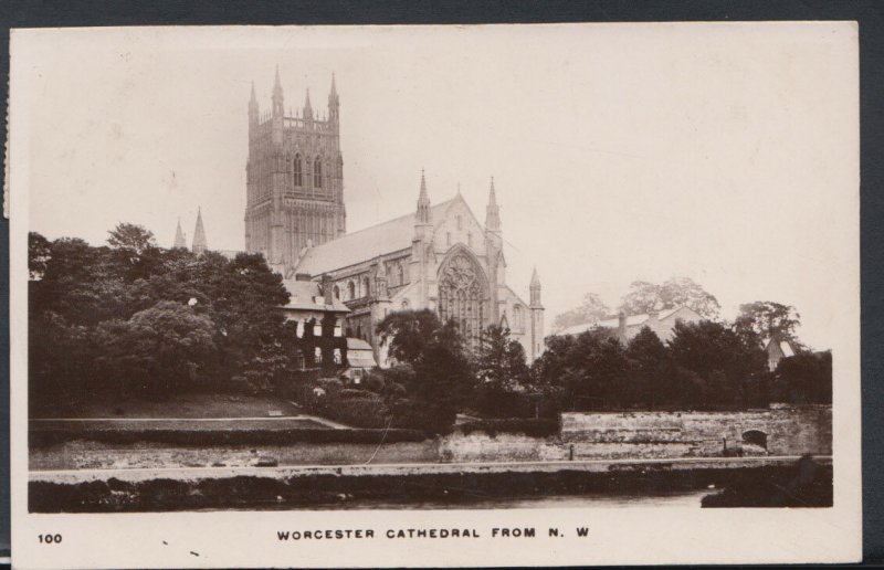 Worcestershire Postcard - Worcester Cathedral From North West    RS8695