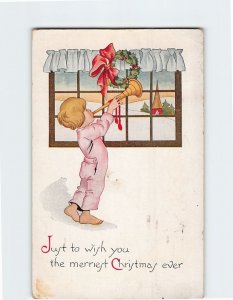 Postcard Just to wish you the merriest Christmas ever with Christmas Art Print