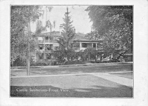 CASTILE NEW YORK~WATER CURE GREENE SANITARIUM-FRONT VIEW~ADVERTISING POSTCARD