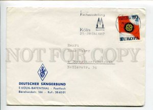 421760 GERMANY 1967 year Koln exhibition ADVERTISING real posted COVER