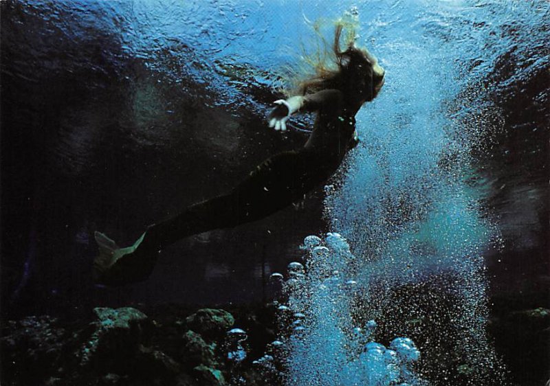 The sparkly clarity of Weeki Wachee spring Florida, USA Mermaid Unused 