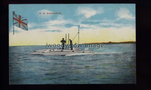 na9057 - Royal Navy Submarine - HMS Submarine c1900s - postcard
