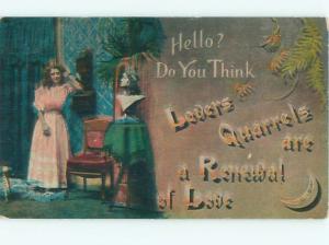 Divided-Back PRETTY WOMAN Risque Interest Postcard AA7845