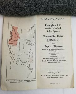 Export Grading Rules N for Lumber 1929 Edition Pacific Northwest