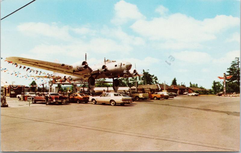 The Bomber Gas Station Milwaukee OR Oregon Fuel Filling Art Lacey Postcard D76