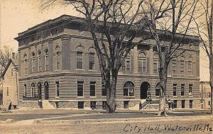 Waterville ME City Hall 1907 RPPC Postcard