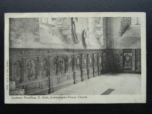 Cornwall LANTEGLOS BY FOWEY St Wyllow Church JACOBEAN PANELLING c1907 Postcard