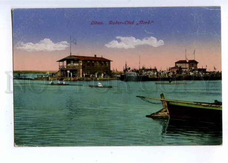 190639 Latvia Liepaja LIBAU Rowing Club North Vintage postcard