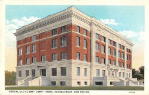 Albuquerque New Mexico Bernalillo County Court House Antique Postcard J51467