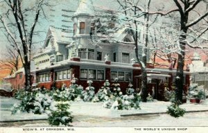 1933 Stein's Oshkosh Wisconsin WI World's Unique Shop Posted Postcard 