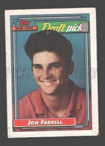 088890 Baseball Topps CARD 1992 Jon Farrell major league #9