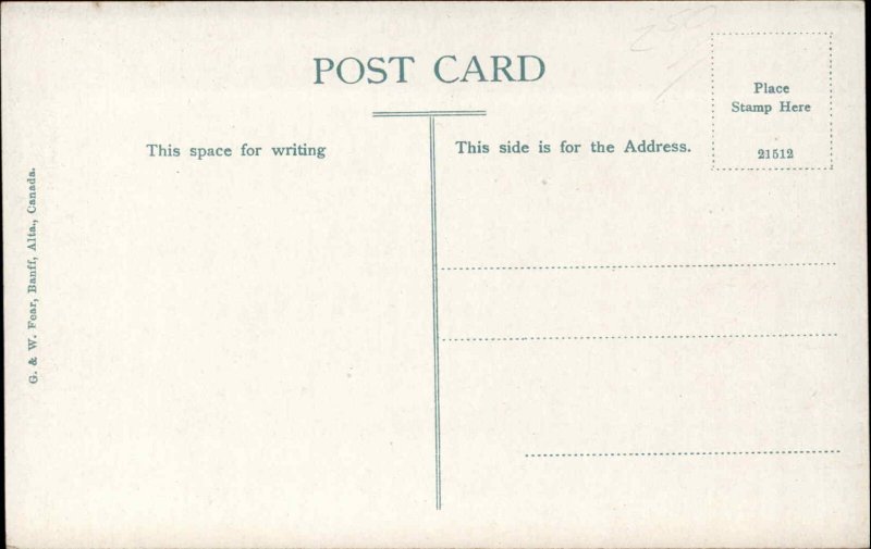 Banff Alberta Main Street Vintage Postcard