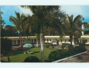 Unused 1950's OLD CARS & TROPICAL PALM MOTEL North Fort Myers Florida FL u4190