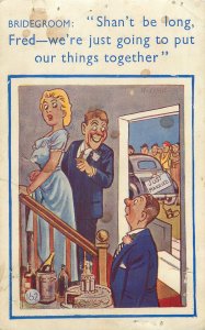 Comic Postcard Wedding humour illustration
