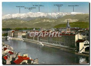 Modern Postcard The Beautiful French Alps Grenoble General view and the Alpin...