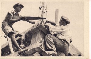 JUDAICA Israel Palestine, Jewish Builders, 1930's Men Working, Construction
