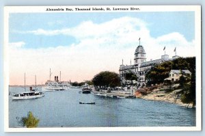 Alexandria Bay New York NY Postcard St. Lawrence River Thousand Islands c1930's