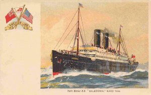 Steamer SS Caledonia Anchor Line UK 1905c postcard