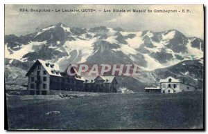 Old Postcard Dauphine Lautaret (2075 m) Hotels and Massif Combeynot
