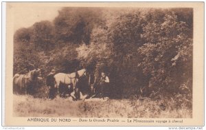 Missionaries w/ Horses in Grande Prairie, Northwest Territory, Canada, 1930-40s
