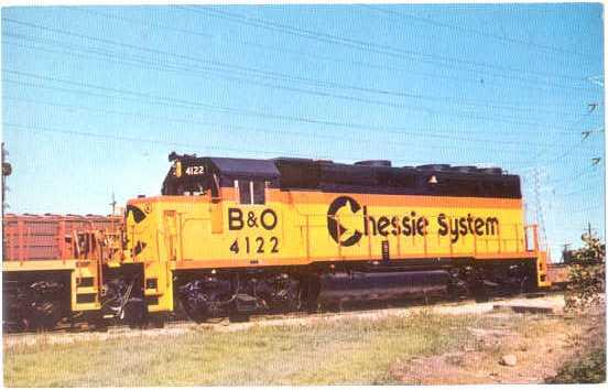 Baltimore & Ohio Railroad (Chessie System) #4122, GP40-2 at McCook, Illinois IL