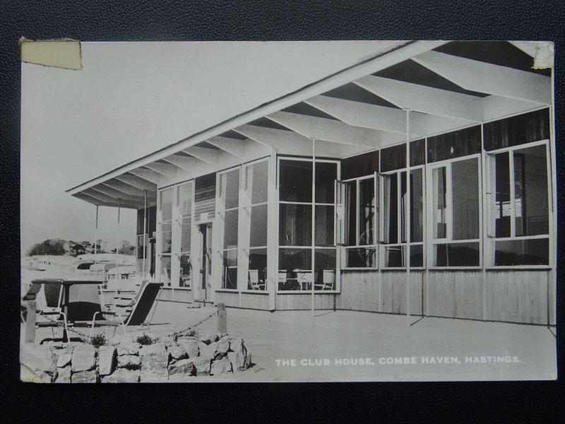 East Sussex HASTINGS Combe Haven Caravan Park THE CLUB HOUSE c1950's RP Postcard