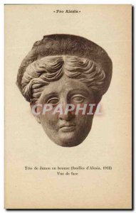 Old Postcard Tete De Alesia Juno Bronze View Of Face