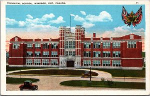Canada Technical School Windsor Ontario Vintage Postcard C125