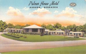 Auburn Nebraska Palmer House Motel Street View Antique Postcard K45350