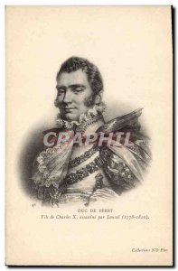 Postcard Old Duke of Berry Son of Charles X