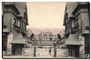 Old Postcard Deauville entrance of Normandy Hotel