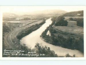 Pre-1950 rppc NICE VIEW Berkeley Springs - Near Martinsburg WV W0326