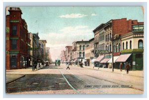 Vintage Summit Street Looking South Toledo Ohio Postcard P220E