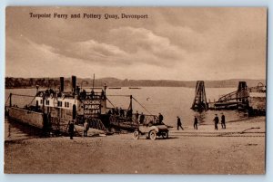 Devonport Tasmania Australia Postcard Torpoint Ferry Pottery Quay c1910